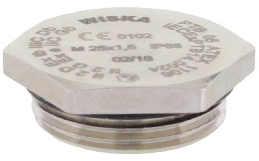 防爆 封堵接头，黄铜，公制，带 O 形圈